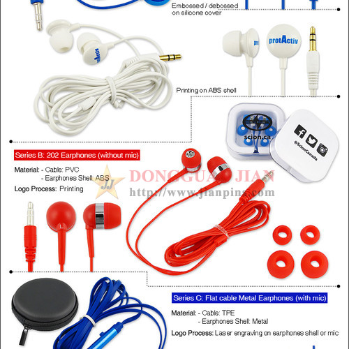 Various customized fashion earphones for promotion